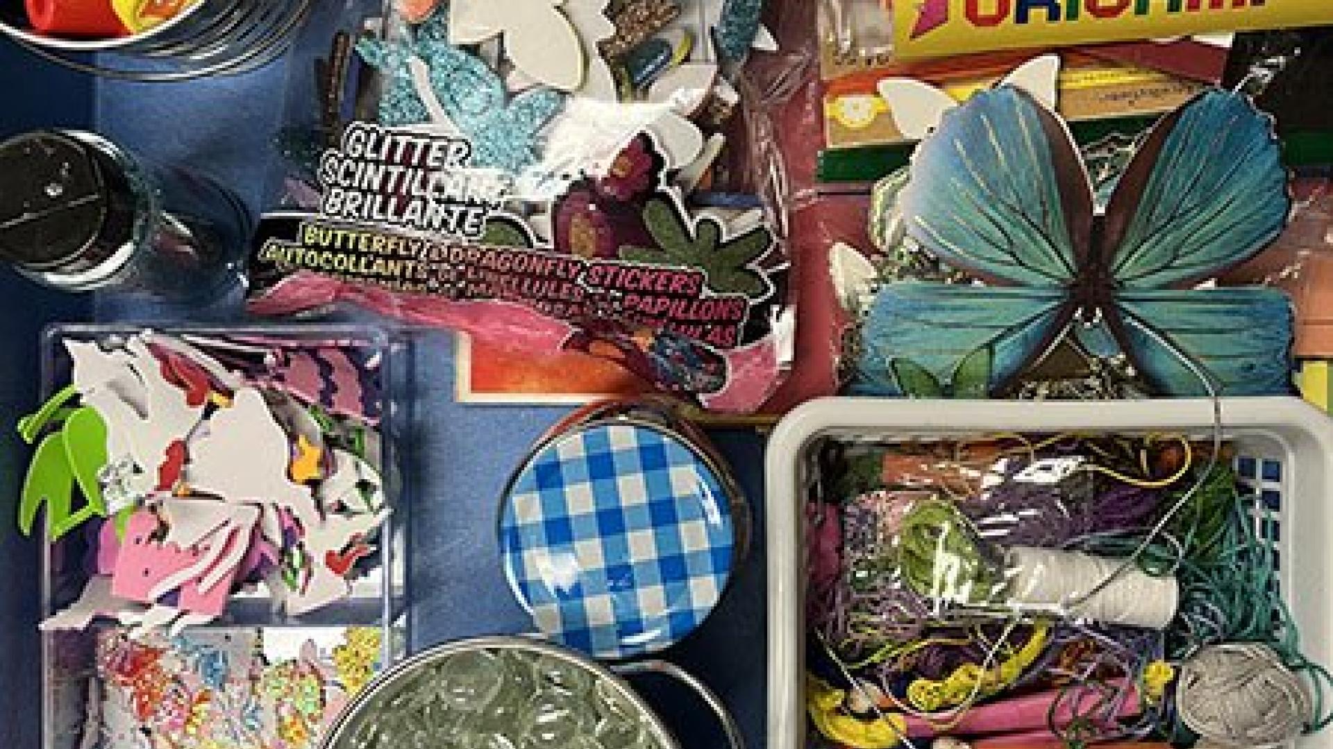 Several craft supplies